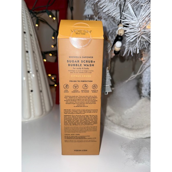 VOESH New York Sugar Scrub Bubble Wash Citrus Crush Detox Energize Vegan - Picture 3 of 6